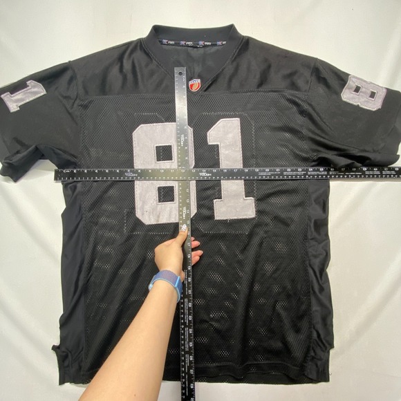 VTG 90's BX Sports Oakland Raiders #81 Football Jersey Men's XL Black - Picture 9 of 14